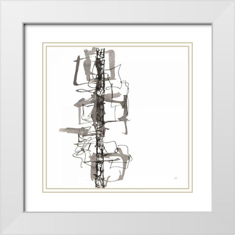 Rope Ladder I White Modern Wood Framed Art Print with Double Matting by Paschke, Chris