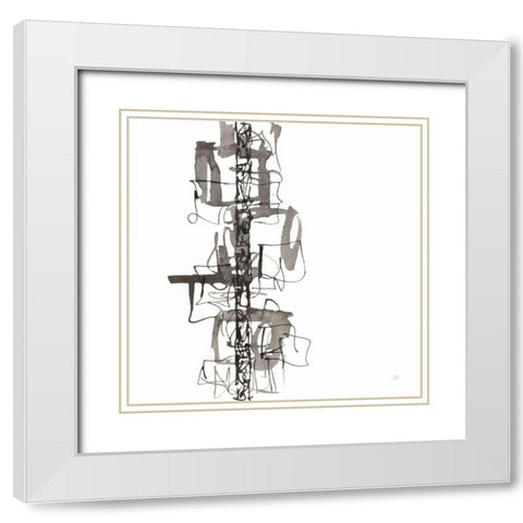 Rope Ladder II White Modern Wood Framed Art Print with Double Matting by Paschke, Chris