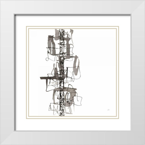 Rope Ladder II White Modern Wood Framed Art Print with Double Matting by Paschke, Chris