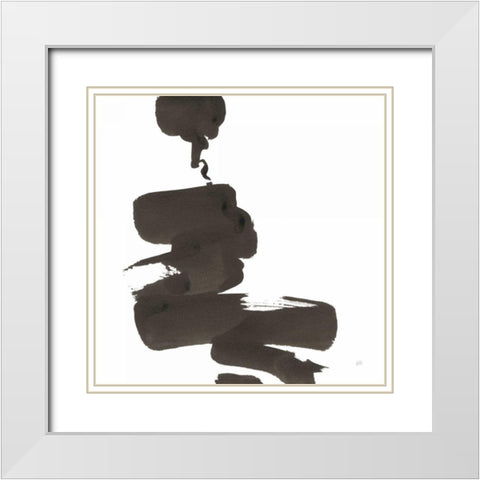 Swash IV White Modern Wood Framed Art Print with Double Matting by Paschke, Chris