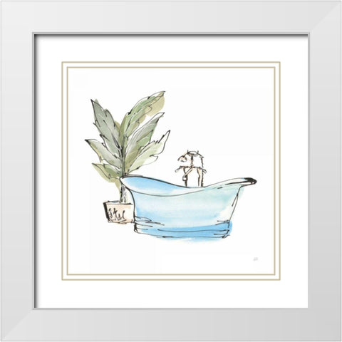 Tub II White Modern Wood Framed Art Print with Double Matting by Paschke, Chris