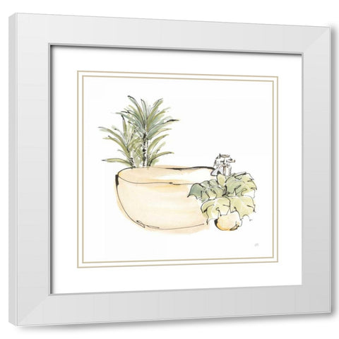 Tub V White Modern Wood Framed Art Print with Double Matting by Paschke, Chris