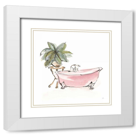 Tub IX White Modern Wood Framed Art Print with Double Matting by Paschke, Chris