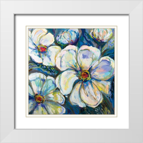 Summer Rain White Modern Wood Framed Art Print with Double Matting by Vertentes, Jeanette