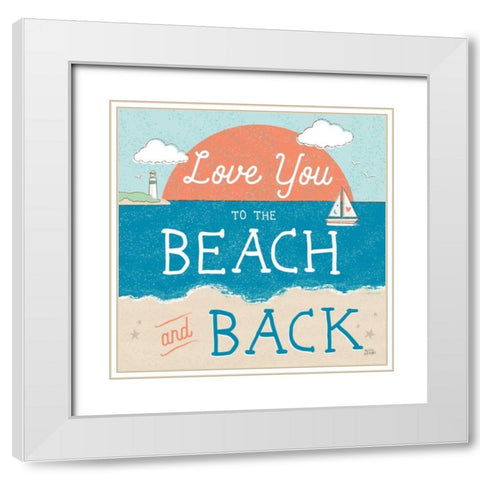 Sea and Me III White Modern Wood Framed Art Print with Double Matting by Averinos, Melissa