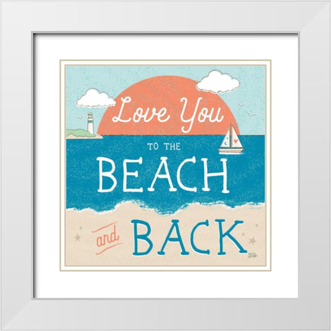 Sea and Me III White Modern Wood Framed Art Print with Double Matting by Averinos, Melissa