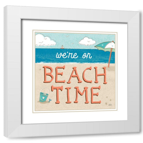 Sea and Me IV White Modern Wood Framed Art Print with Double Matting by Averinos, Melissa