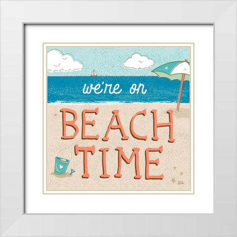 Sea and Me IV White Modern Wood Framed Art Print with Double Matting by Averinos, Melissa