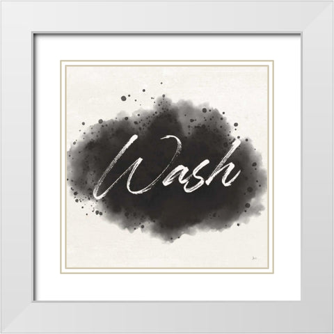 Laundry Splash I White Modern Wood Framed Art Print with Double Matting by Aiken, Jess