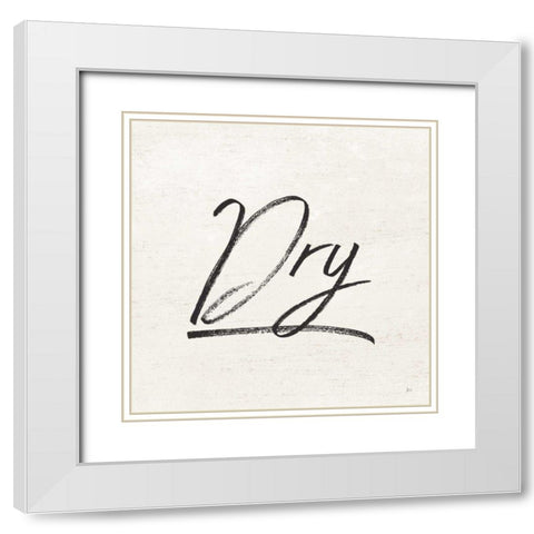 Laundry Script II White Modern Wood Framed Art Print with Double Matting by Aiken, Jess