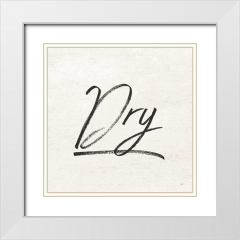 Laundry Script II White Modern Wood Framed Art Print with Double Matting by Aiken, Jess