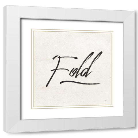 Laundry Script III White Modern Wood Framed Art Print with Double Matting by Aiken, Jess