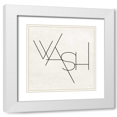 Wash Dry Fold I White Modern Wood Framed Art Print with Double Matting by Aiken, Jess