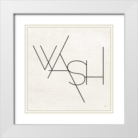 Wash Dry Fold I White Modern Wood Framed Art Print with Double Matting by Aiken, Jess