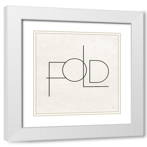 Wash Dry Fold III White Modern Wood Framed Art Print with Double Matting by Aiken, Jess