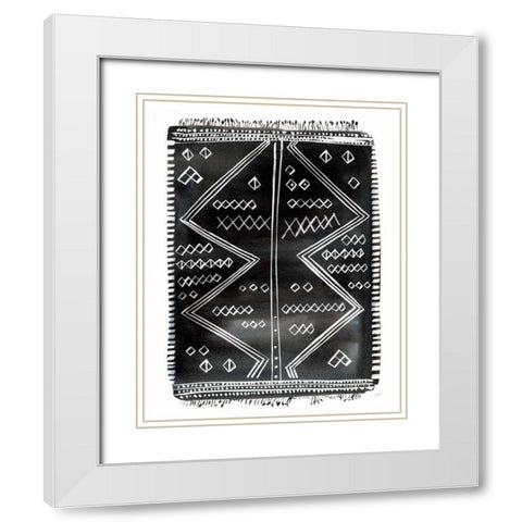Berber Rug I White Modern Wood Framed Art Print with Double Matting by Panganiban, Karyn