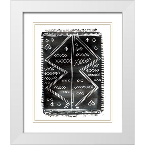 Berber Rug I White Modern Wood Framed Art Print with Double Matting by Panganiban, Karyn