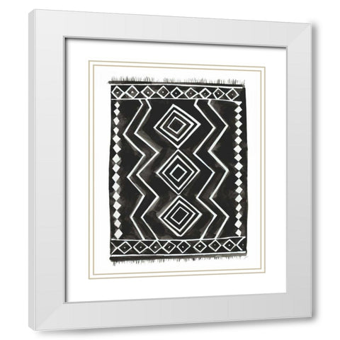 Berber Rug II White Modern Wood Framed Art Print with Double Matting by Panganiban, Karyn
