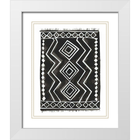 Berber Rug II White Modern Wood Framed Art Print with Double Matting by Panganiban, Karyn