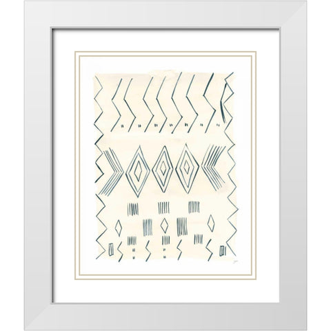 Berber Rug IV White Modern Wood Framed Art Print with Double Matting by Panganiban, Karyn