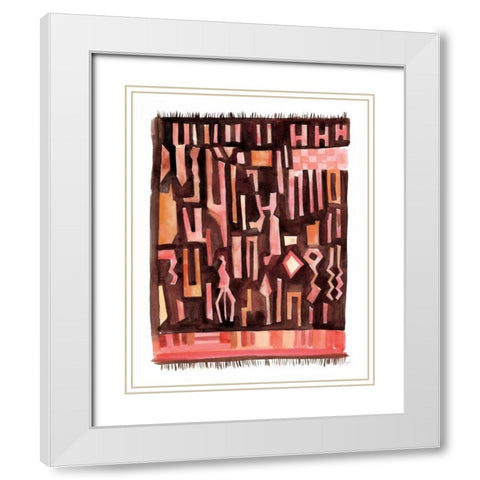 Berber Rug V White Modern Wood Framed Art Print with Double Matting by Panganiban, Karyn