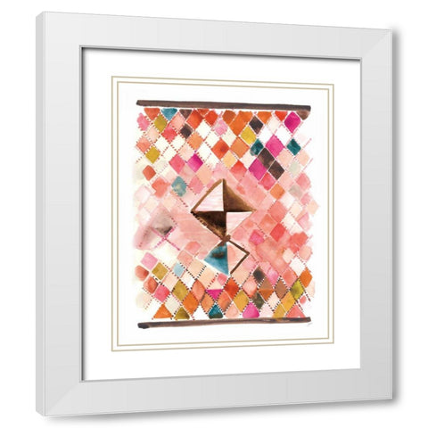 Berber Rug VI White Modern Wood Framed Art Print with Double Matting by Panganiban, Karyn