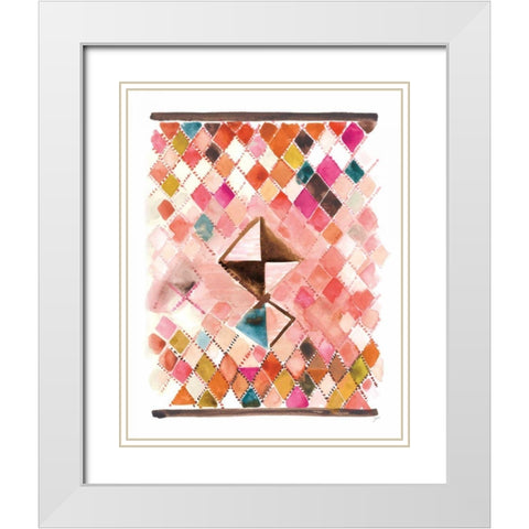 Berber Rug VI White Modern Wood Framed Art Print with Double Matting by Panganiban, Karyn