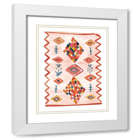 Berber Rug VII White Modern Wood Framed Art Print with Double Matting by Panganiban, Karyn