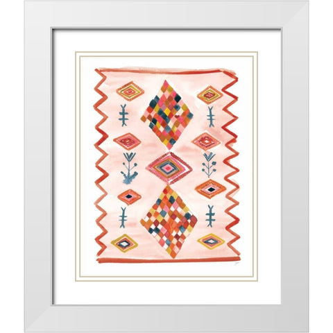 Berber Rug VII White Modern Wood Framed Art Print with Double Matting by Panganiban, Karyn