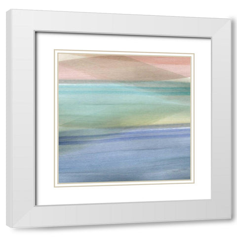 Soft Summer III White Modern Wood Framed Art Print with Double Matting by Charro, Mercedes Lopez