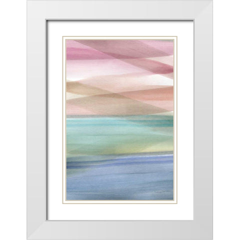 Soft Summer I Warm White Modern Wood Framed Art Print with Double Matting by Charro, Mercedes Lopez