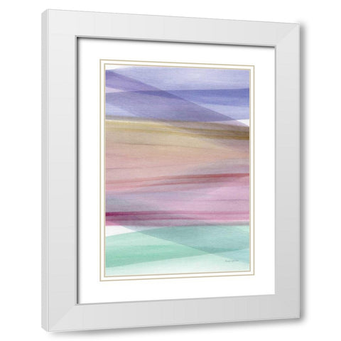 Soft Summer II Warm White Modern Wood Framed Art Print with Double Matting by Charro, Mercedes Lopez