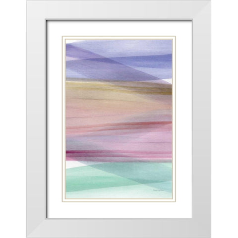 Soft Summer II Warm White Modern Wood Framed Art Print with Double Matting by Charro, Mercedes Lopez