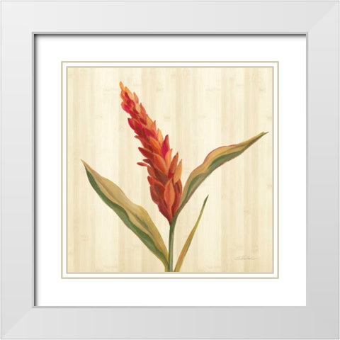 Tropical Garden II White Modern Wood Framed Art Print with Double Matting by Vassileva, Silvia