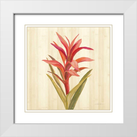 Tropical Garden III White Modern Wood Framed Art Print with Double Matting by Vassileva, Silvia
