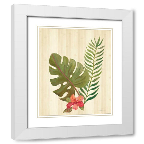 Tropical Garden V White Modern Wood Framed Art Print with Double Matting by Vassileva, Silvia