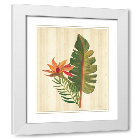 Tropical Garden VI White Modern Wood Framed Art Print with Double Matting by Vassileva, Silvia