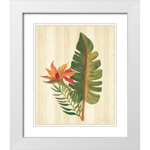 Tropical Garden VI White Modern Wood Framed Art Print with Double Matting by Vassileva, Silvia