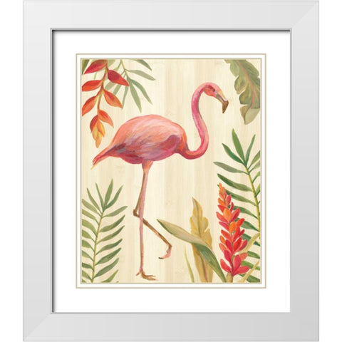 Tropical Garden IX White Modern Wood Framed Art Print with Double Matting by Vassileva, Silvia