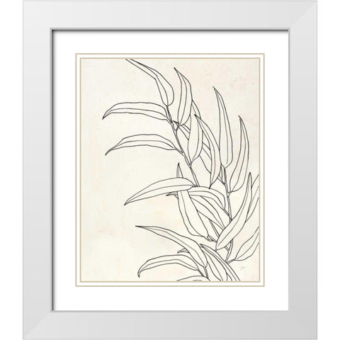 Eucalyptus II White Modern Wood Framed Art Print with Double Matting by Panganiban, Karyn