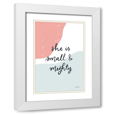 Blush Nursery I White Modern Wood Framed Art Print with Double Matting by Thorns, Becky