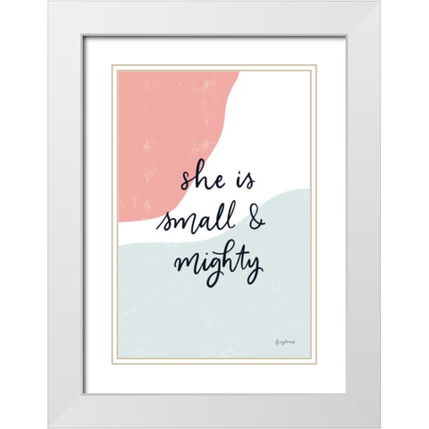 Blush Nursery I White Modern Wood Framed Art Print with Double Matting by Thorns, Becky