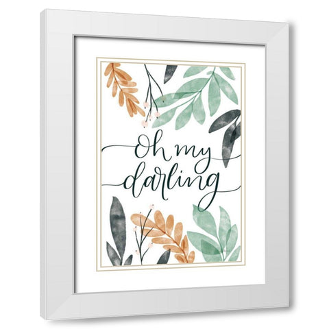Sage Sayings I White Modern Wood Framed Art Print with Double Matting by Thorns, Becky