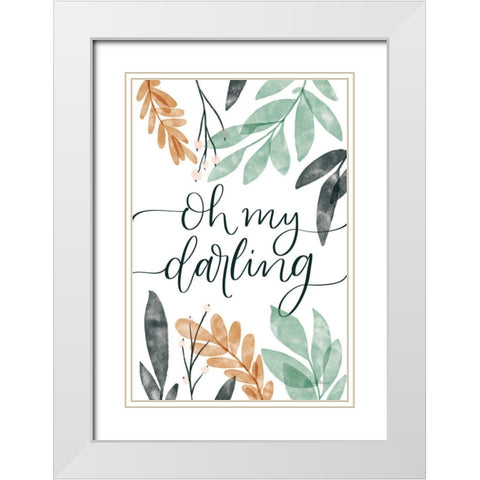 Sage Sayings I White Modern Wood Framed Art Print with Double Matting by Thorns, Becky