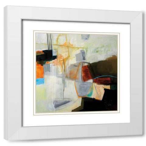 Leaving the Harbour White Modern Wood Framed Art Print with Double Matting by Davies, Jane