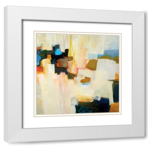 Harbour View White Modern Wood Framed Art Print with Double Matting by Davies, Jane