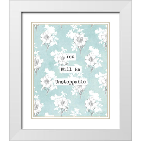 Unstoppable White Modern Wood Framed Art Print with Double Matting by Pertiet, Katie