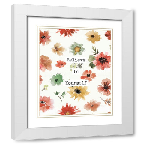 Sweet Southwest Believe White Modern Wood Framed Art Print with Double Matting by June, Dina