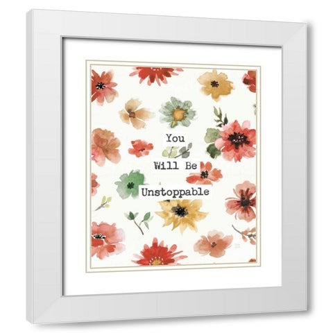 Sweet Southwest Unstoppable White Modern Wood Framed Art Print with Double Matting by June, Dina