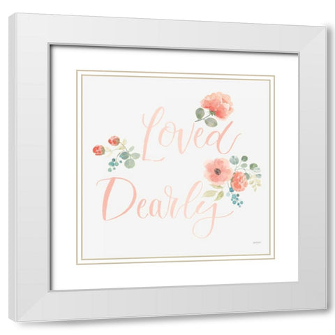 Blooming Delight VI Blush Loved White Modern Wood Framed Art Print with Double Matting by Jackson, Jenaya